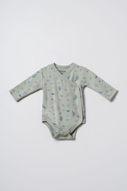 Set 2 body kimono neonato mare | BABYCOSY ORGANIC