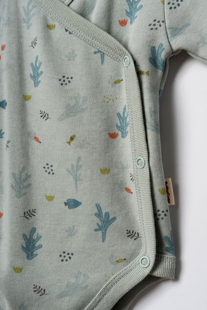 Set 2 body kimono neonato mare | BABYCOSY ORGANIC