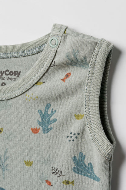 Set 2 body senza maniche mare | BABYCOSY ORGANIC