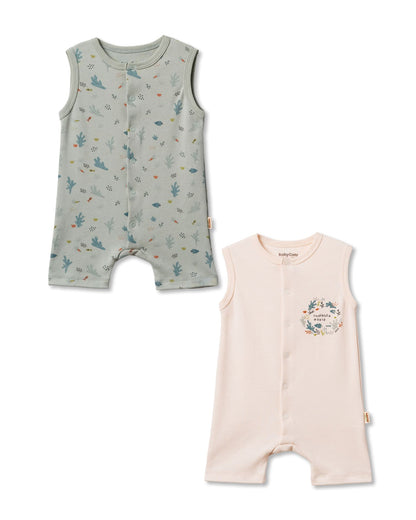 Set 2 tutine senza maniche mare | Babycosy Organic