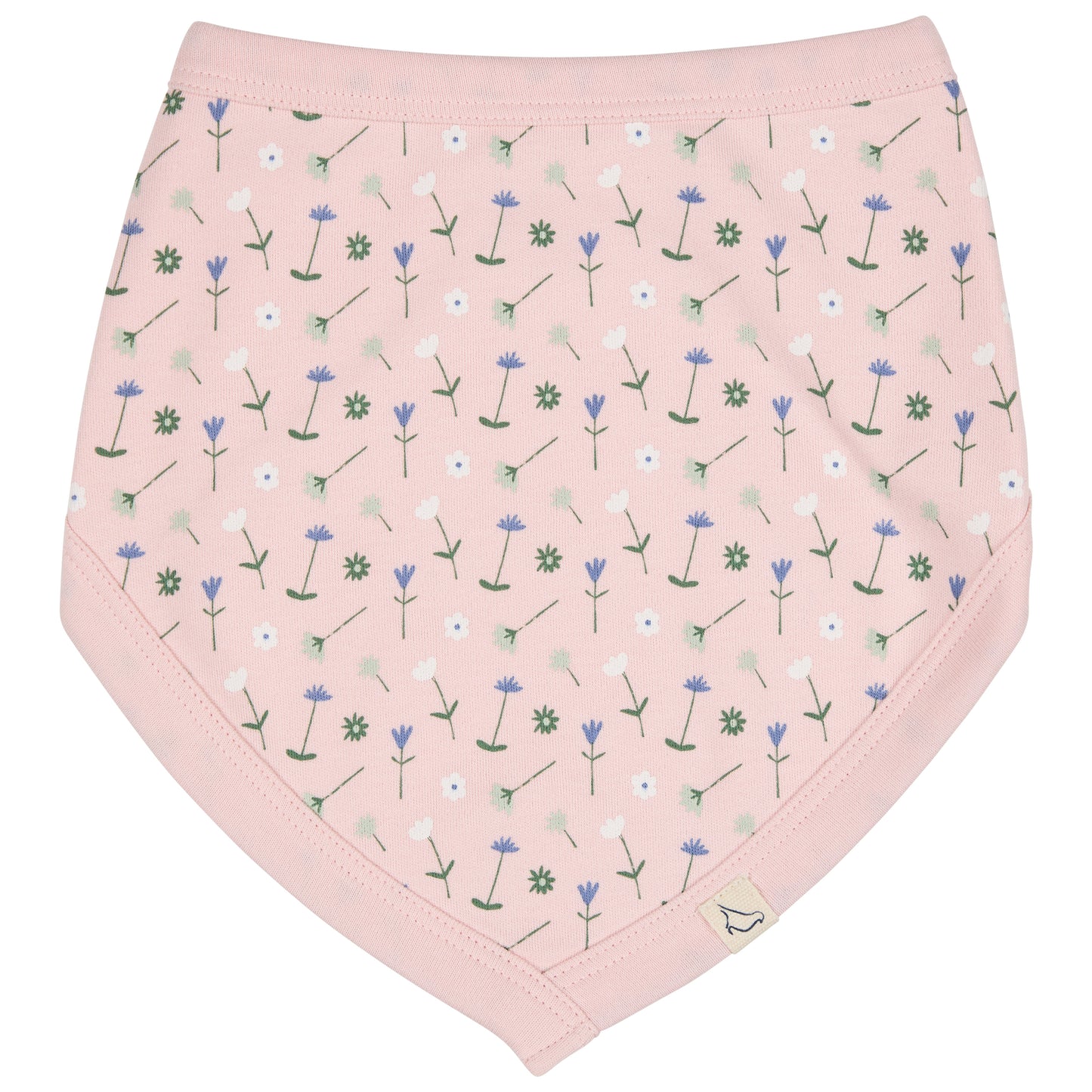 Bavaglino fiori rosa in cotone organico | PIGEON ORGANICS