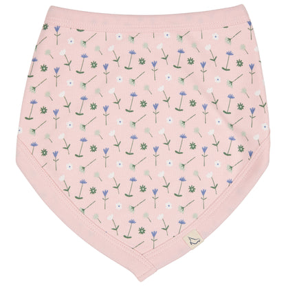 Bavaglino fiori rosa in cotone organico | PIGEON ORGANICS