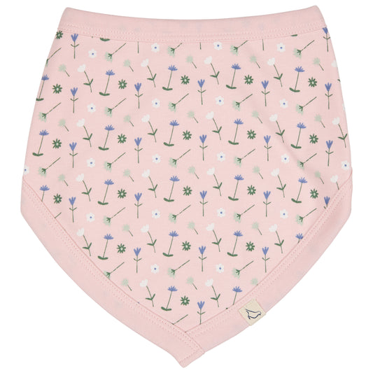 Bavaglino fiori rosa in cotone organico | PIGEON ORGANICS