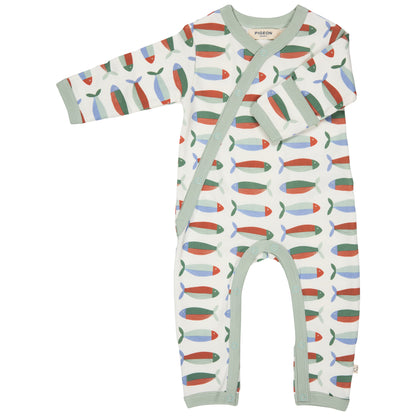 Tutina kimono sardine in cotone organico | PIGEON ORGANICS