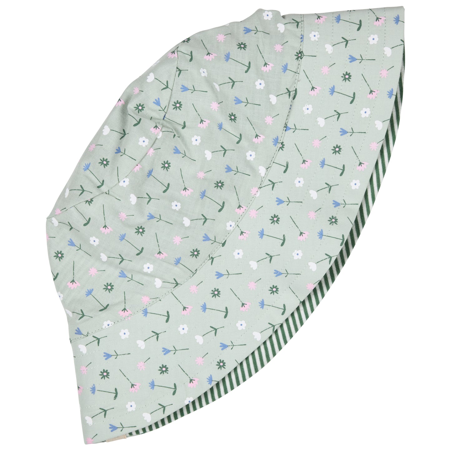 Cappellino sole reversibile fiori verdi | PIGEON ORGANICS