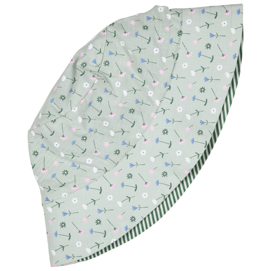 Cappellino sole reversibile fiori verdi | PIGEON ORGANICS