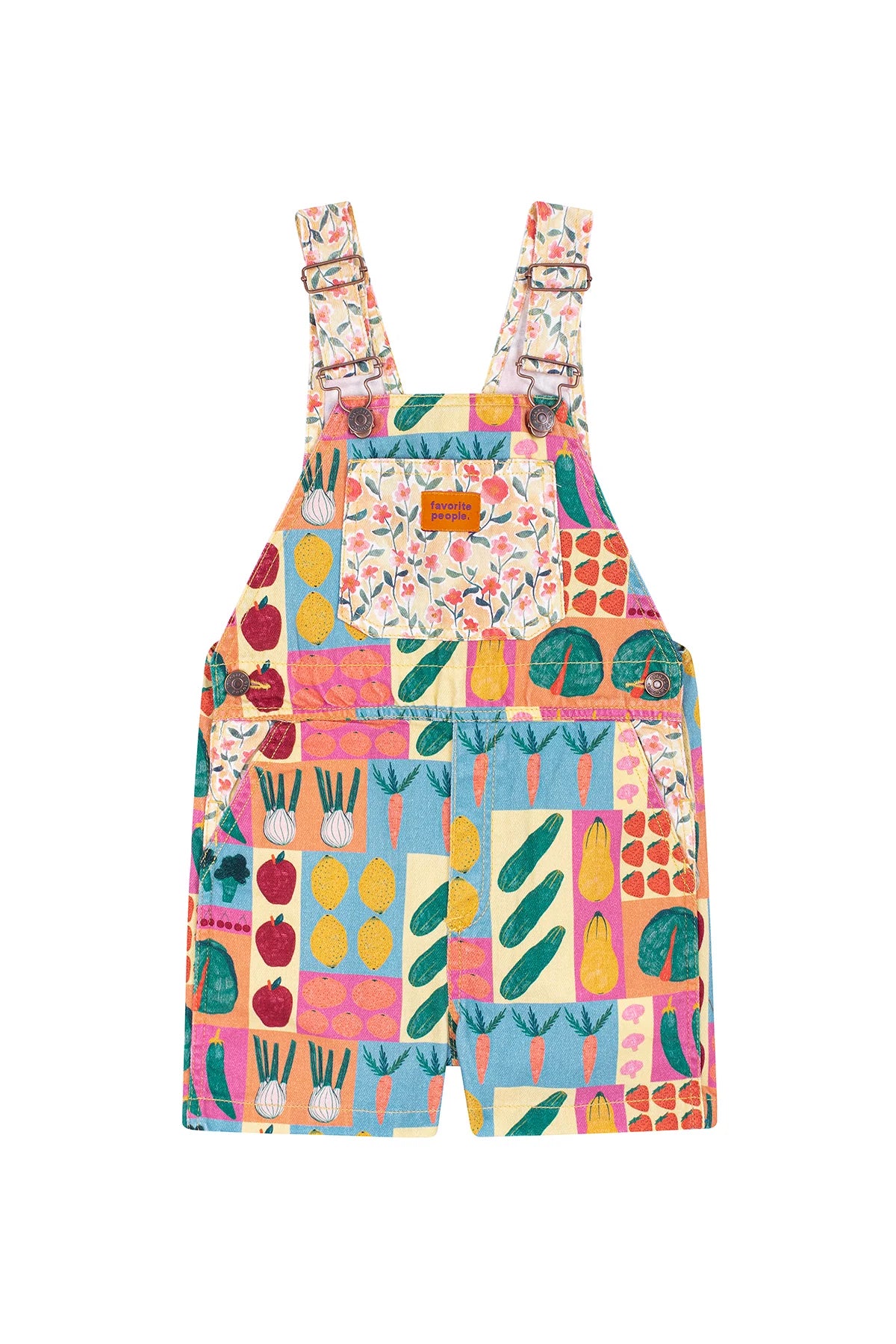 Salopette Shorts Focaccia – Frutta Colorata | Favorite People