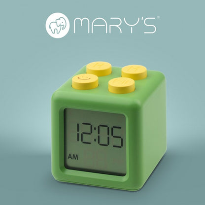 Sveglia digitale a forma di mattoncino verde | Mary’s