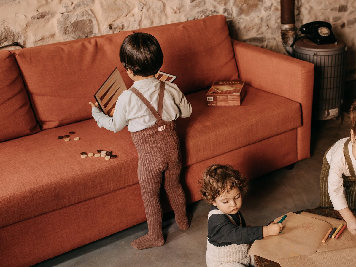 Collant Granny Granola con piede e bretelle  | Silly Silas