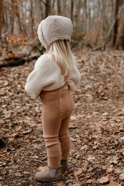 Collant Teddy Light Brown con piede e bretelle  | Silly Silas