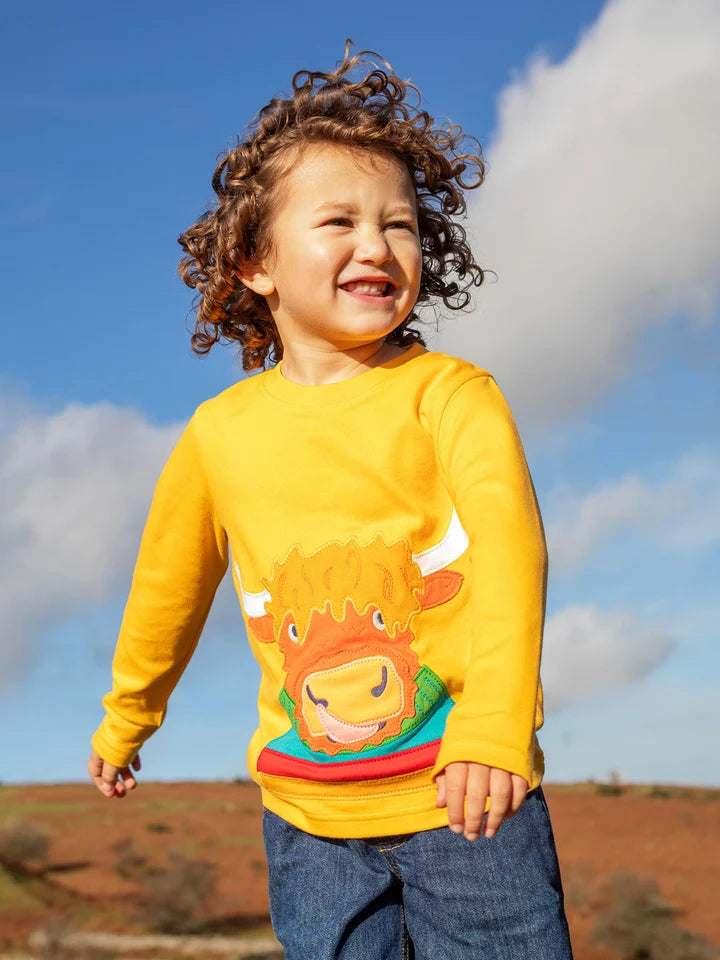 Maglietta a maniche lunghe Highland Cow | Frugi