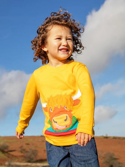 Maglietta a maniche lunghe Highland Cow | Frugi