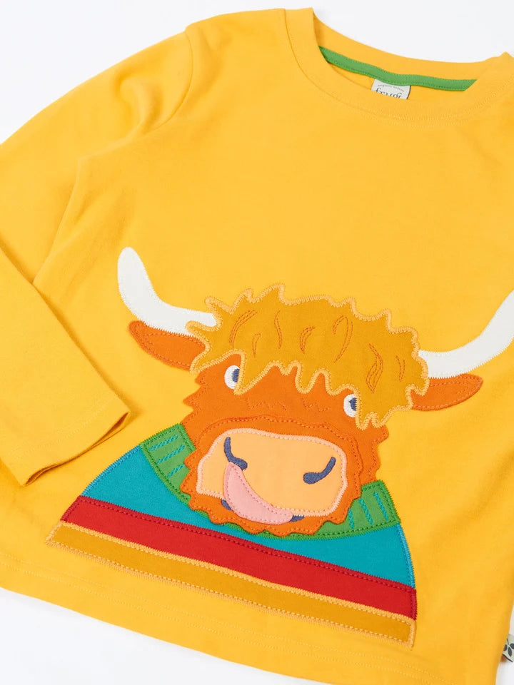 Maglietta a maniche lunghe Highland Cow | Frugi