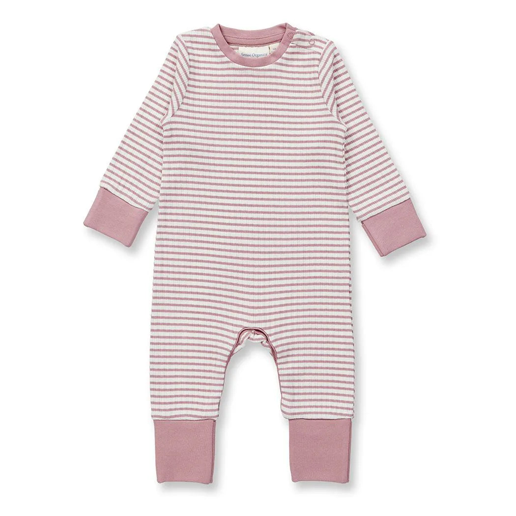 Tutina a righe Rosa Neonato | Sense Organics