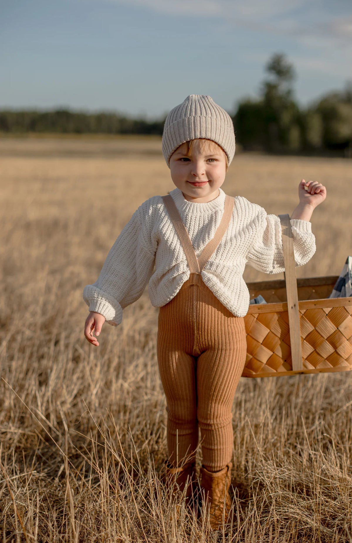 Collant Wooly Cappuccino con piede e bretelle  | Silly Silas