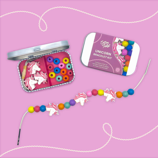 Mini kit creativo braccialetto in legno Unicorno- Cotton Twist