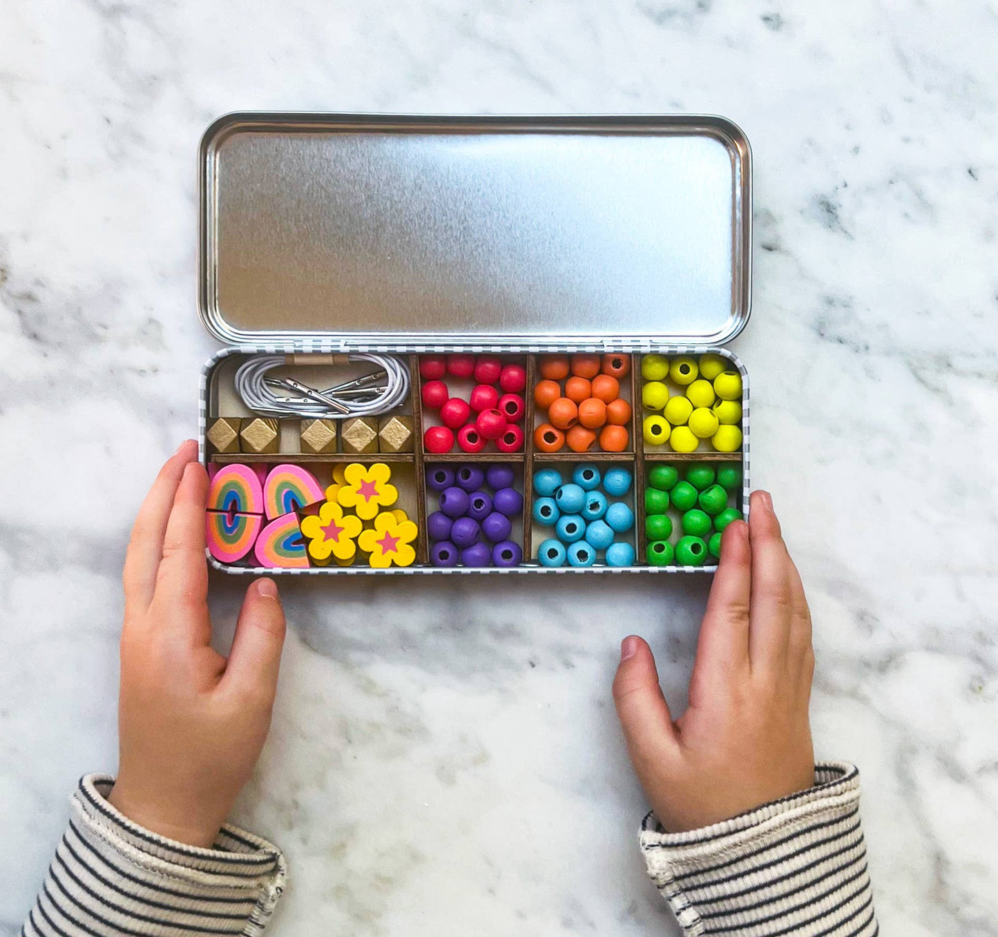 Kit creativo braccialetti in legno Rainbow  – Cotton Twist