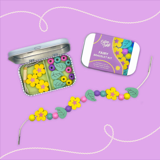 Mini kit creativo braccialetto in legno Fatina- Cotton Twist