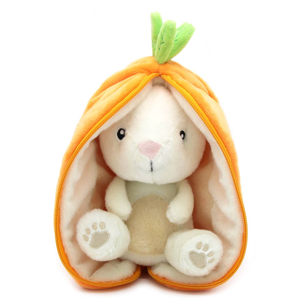 Peluche trasformabile Coniglio/Carota– Les Déglingos