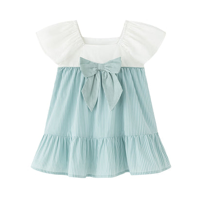 Vestito verde chiaro con fiocco I NEWNESS