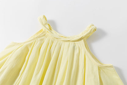 Vestito giallo leggero bambina | NEWNESS