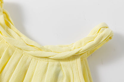 Vestito giallo leggero bambina | NEWNESS