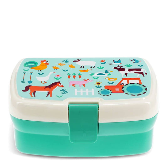 Lunch box con scomparti e vassoio removibile fattoria | Rex London