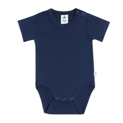 Body a maniche corte blu indigo | LEELA COTTON