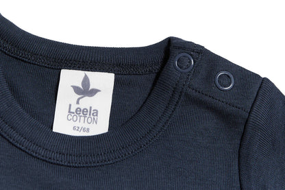 Body a maniche corte blu indigo | LEELA COTTON