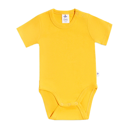Body a maniche corte giallo | LEELA COTTON