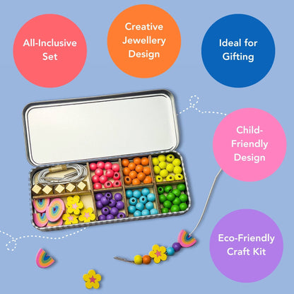 Kit creativo braccialetti in legno Rainbow  – Cotton Twist