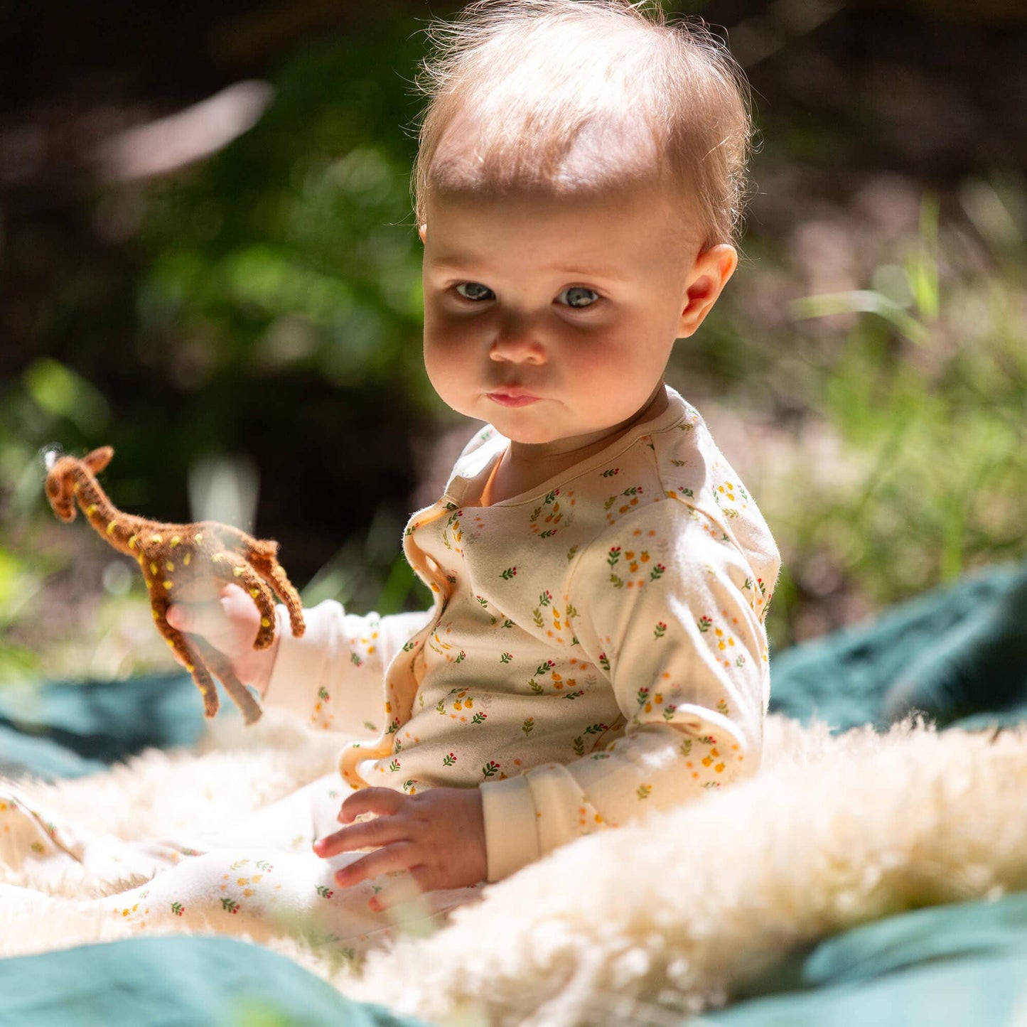 Tutina con piedini scoiattolo in cotone biologico – Little Green Radicals