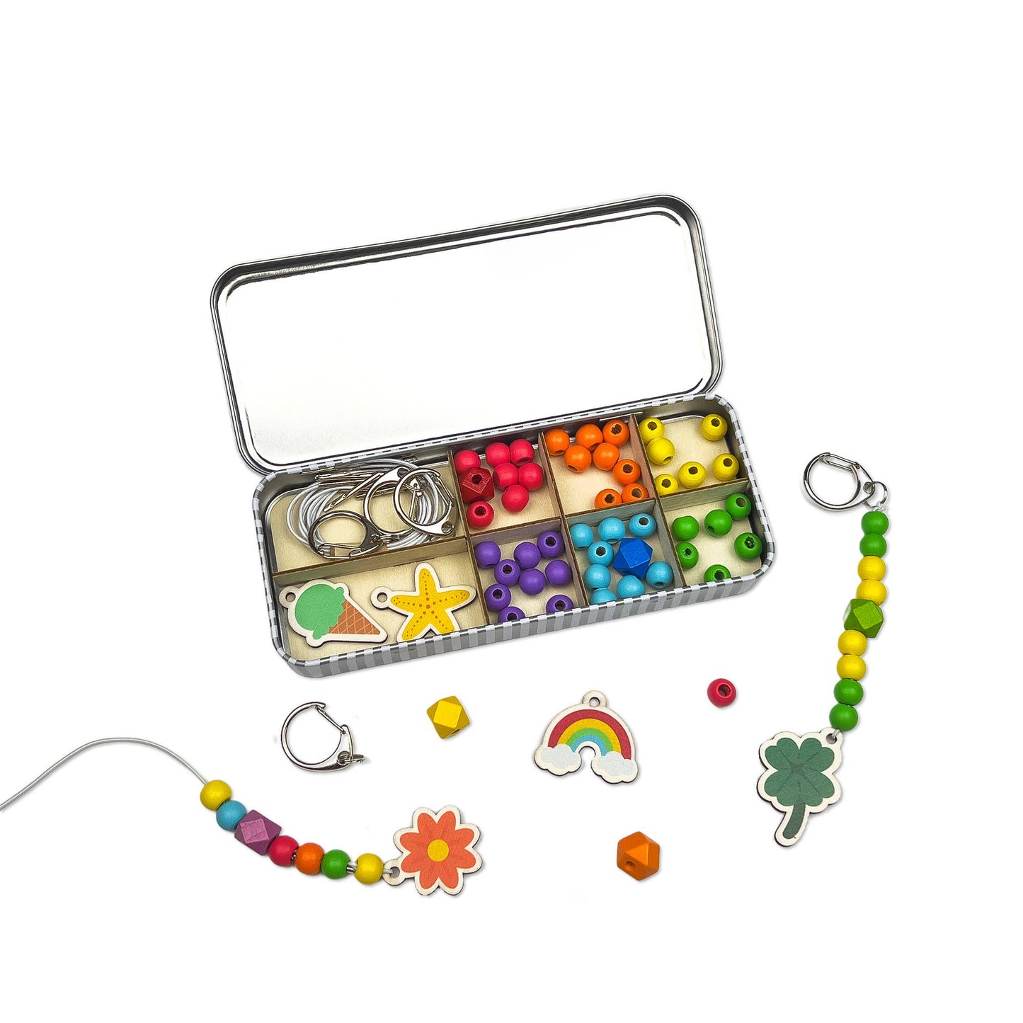 Kit creativo portachiavi in legno LUCKY DIP – Cotton Twist