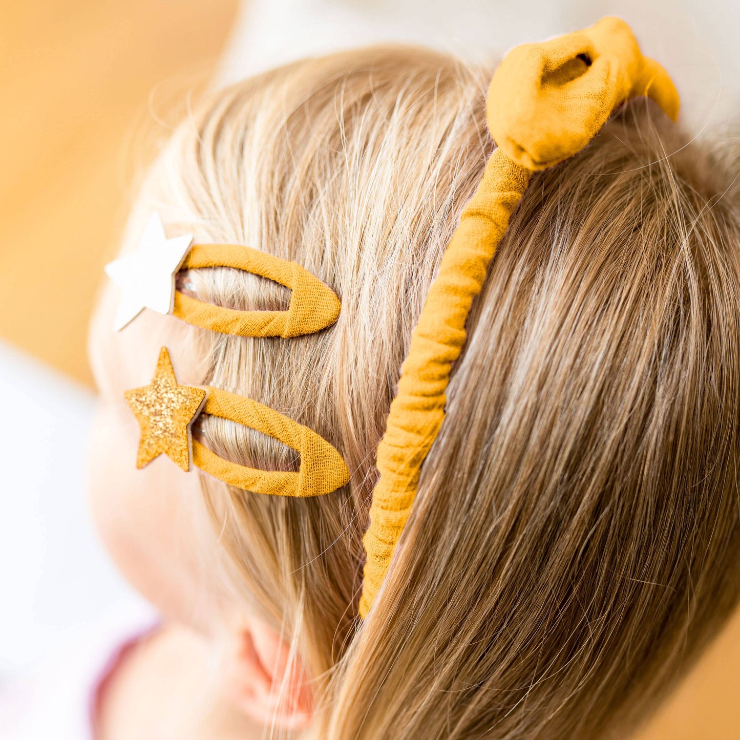 Set accessori capelli in mussola Giallo – Papierdrachen