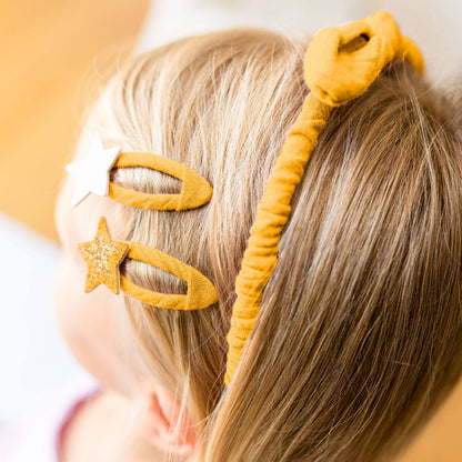 Set accessori capelli in mussola Giallo – Papierdrachen