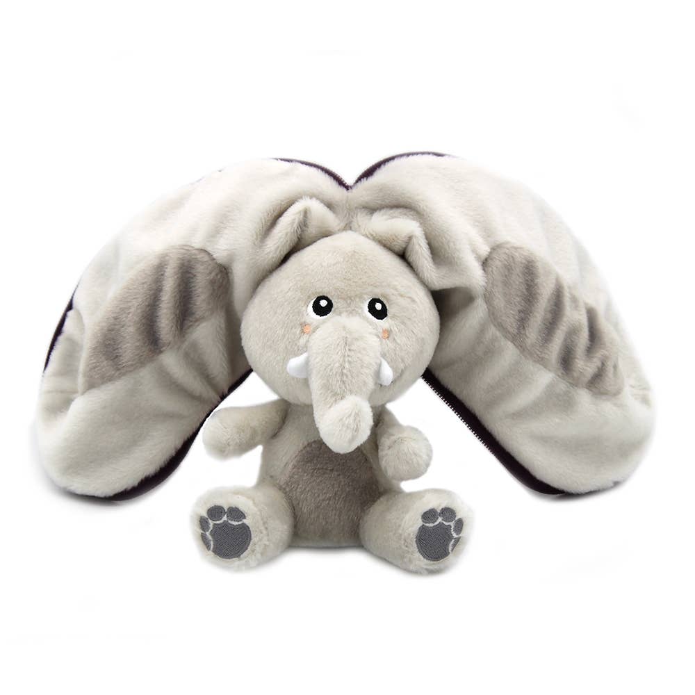 Peluche trasformabile Elefante/Melanzan – Les Déglingos