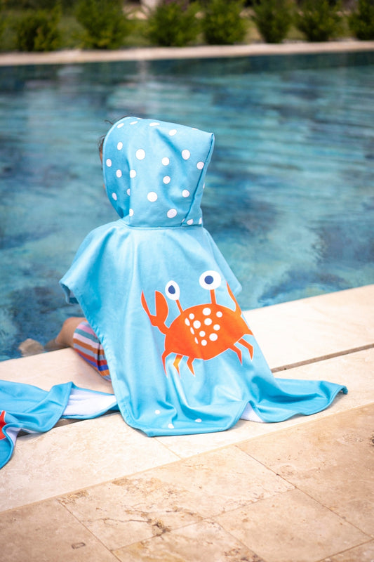 Poncho mare con cappuccio granchio | MIELA KIDS