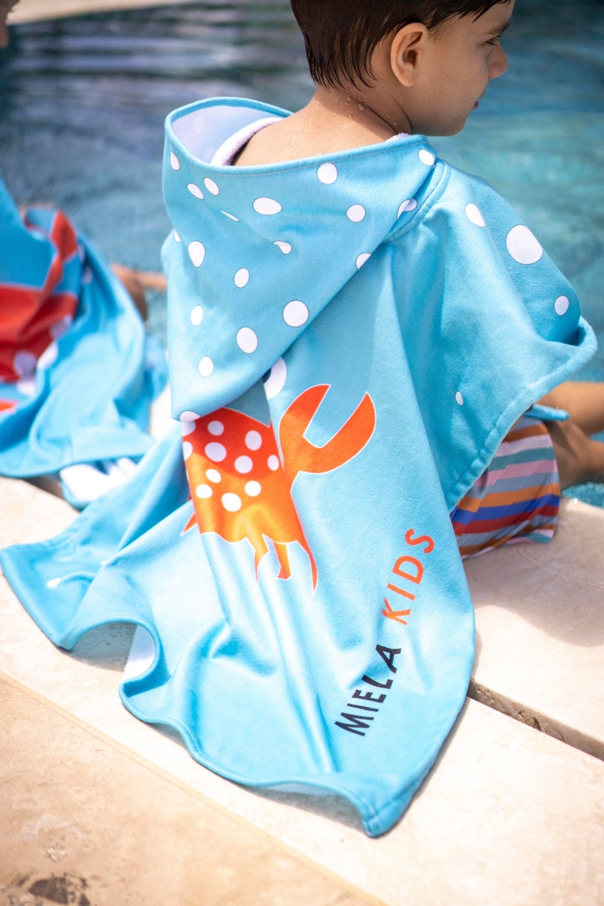 Poncho mare con cappuccio granchio | MIELA KIDS