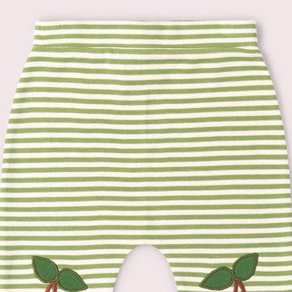 Pantaloni morbidi ciliegia in cotone biologico – Little Green Radicals