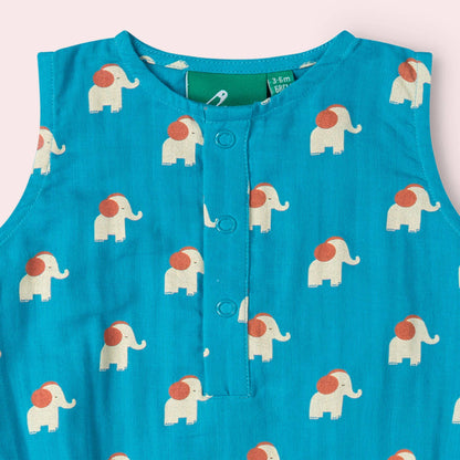 Pagliacetto estivo elefante in cotone biologico | Little Green Radicals