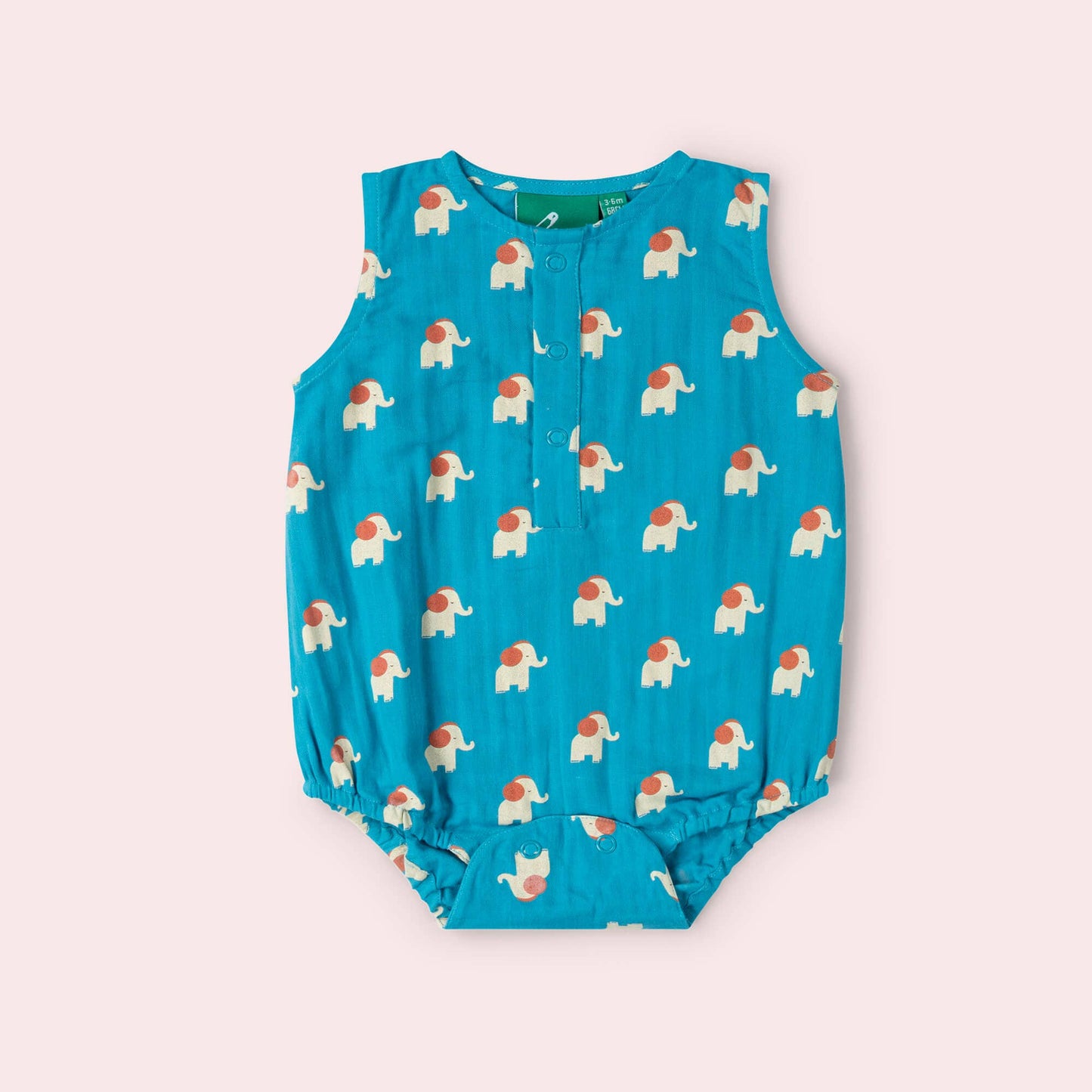 Pagliacetto estivo elefante in cotone biologico | Little Green Radicals