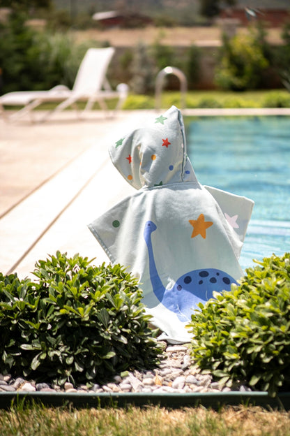 Poncho mare con cappuccio dinosauri | MIELA KIDS