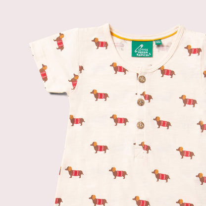 Tutina estiva bassotti in cotone biologico – Little Green Radicals