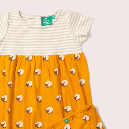 Abito Giallo Pecorelle in cotone biologico - Little Green Radicals
