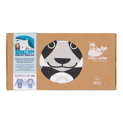 Set regalo neonato Panda in cotone biologico – Coq en Pâte