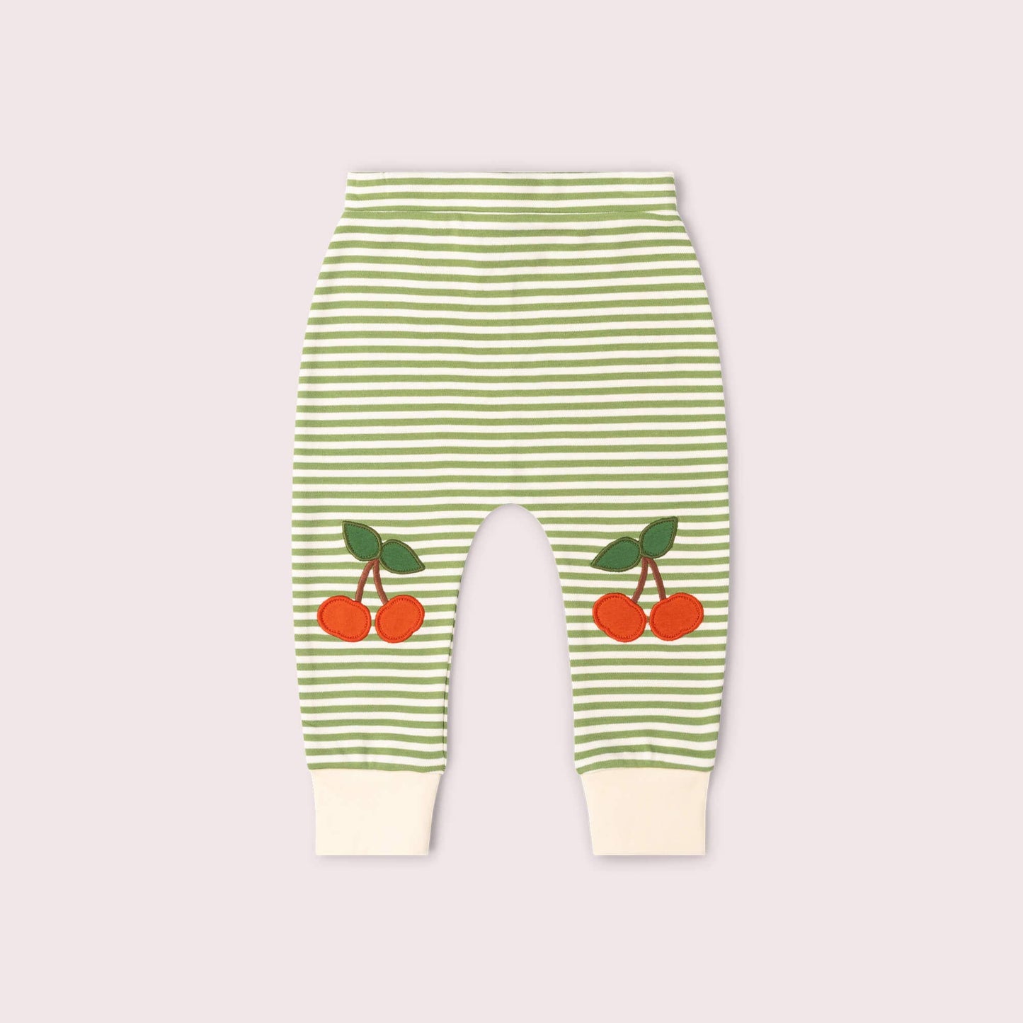 Pantaloni morbidi ciliegia in cotone biologico – Little Green Radicals