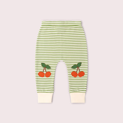 Pantaloni morbidi ciliegia in cotone biologico – Little Green Radicals