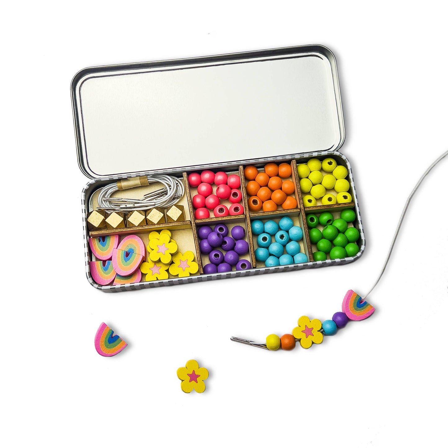 Kit creativo braccialetti in legno Rainbow  – Cotton Twist