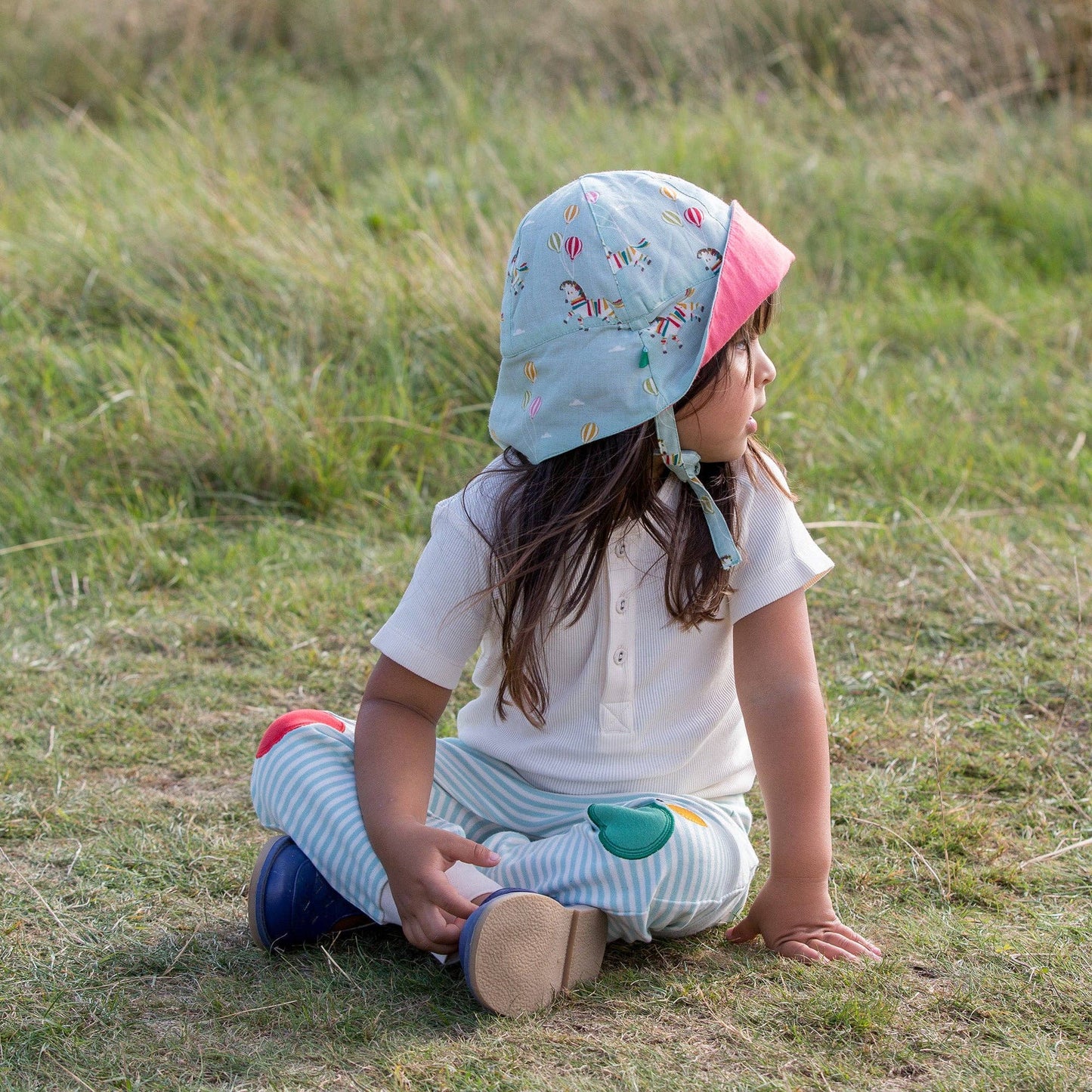 Cappello da sole reversibile cavallo | Little Green Radicals