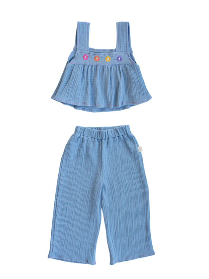 Completo in Mussola Blu | MIELA KIDS